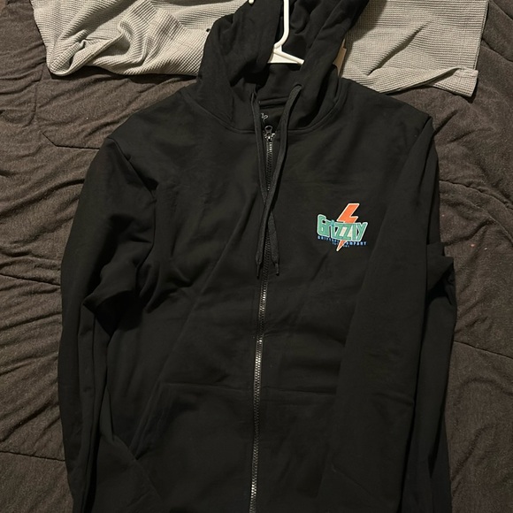 Grizzly griptape company full zip black hoodie - Picture 1 of 3